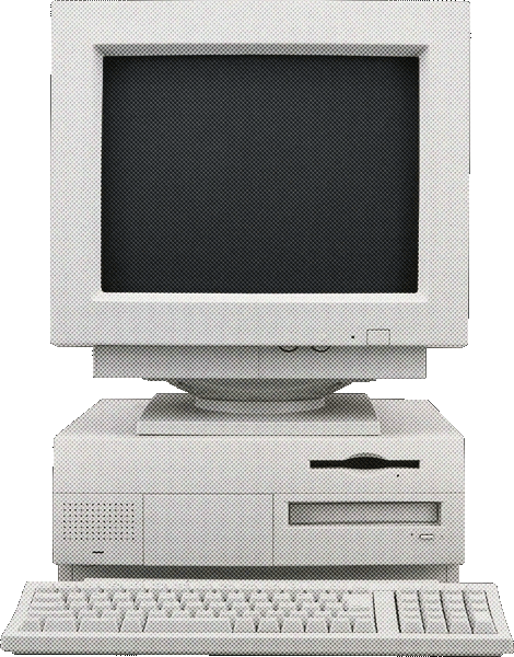 Old computer with glitch